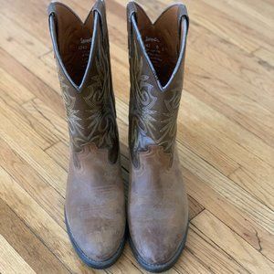 Laredo Brown Leather Cowboy Boots. Size 8